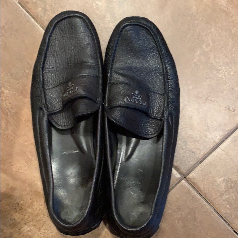 Prada men’s black loafers